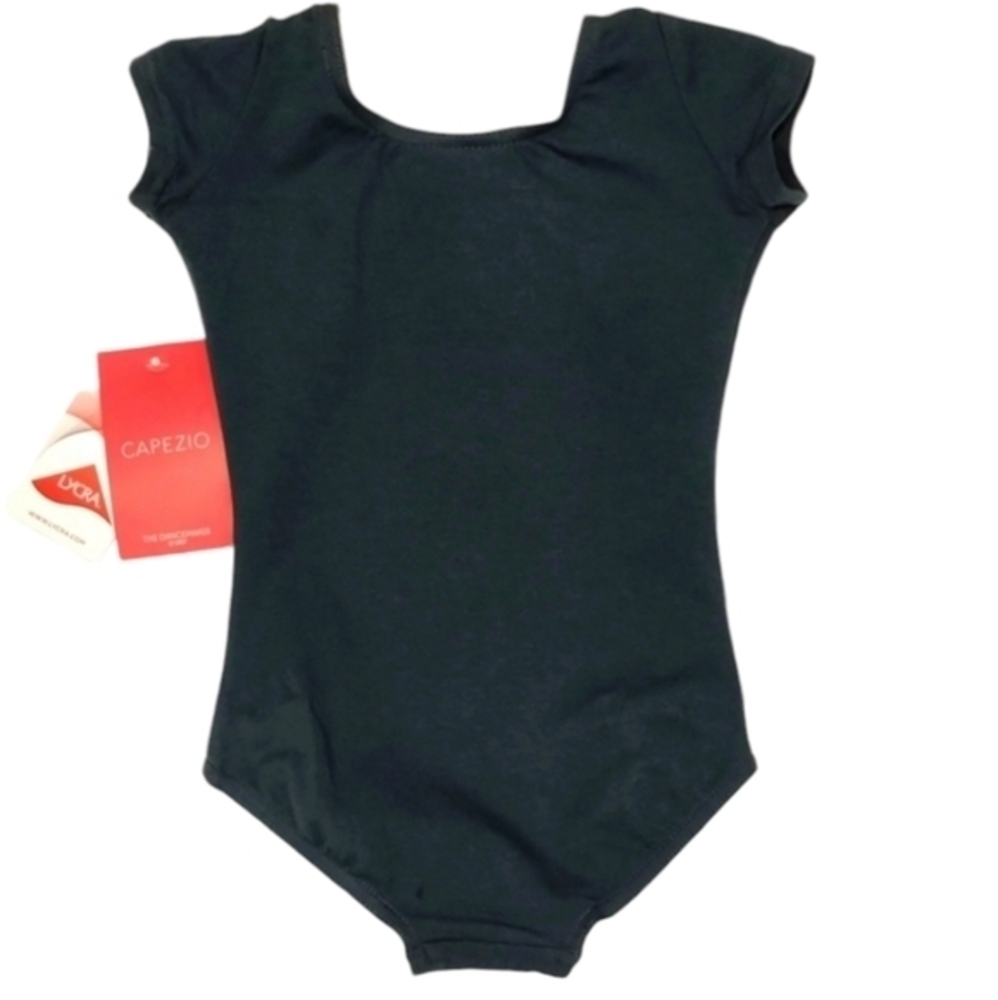 Capezio Girls Classic Short Sleeve Leotard Hunter Green Toddler Size XSmall - Picture 2 of 2
